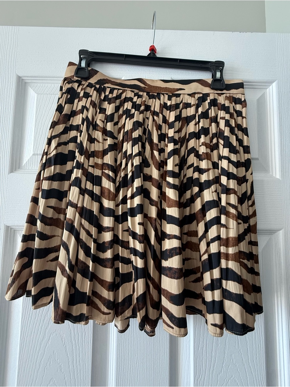 NWT: J. Crew Pleated Zebra-Print Skirt - size 4
